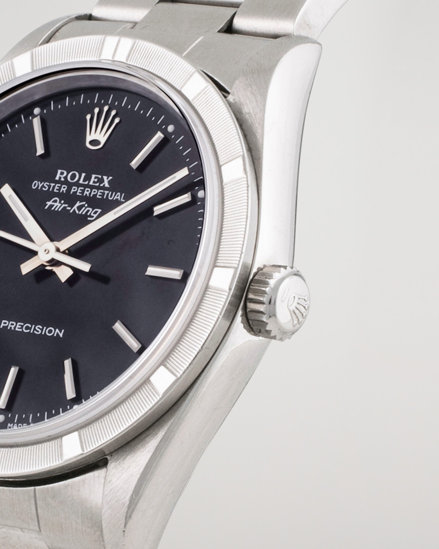 Uomini | Rolex Pre-Owned Air King 14010 Oyster Perpetual Steel Black | Rolex Pre-Owned | Air King 14010 Oyster Perpetual Steel Black