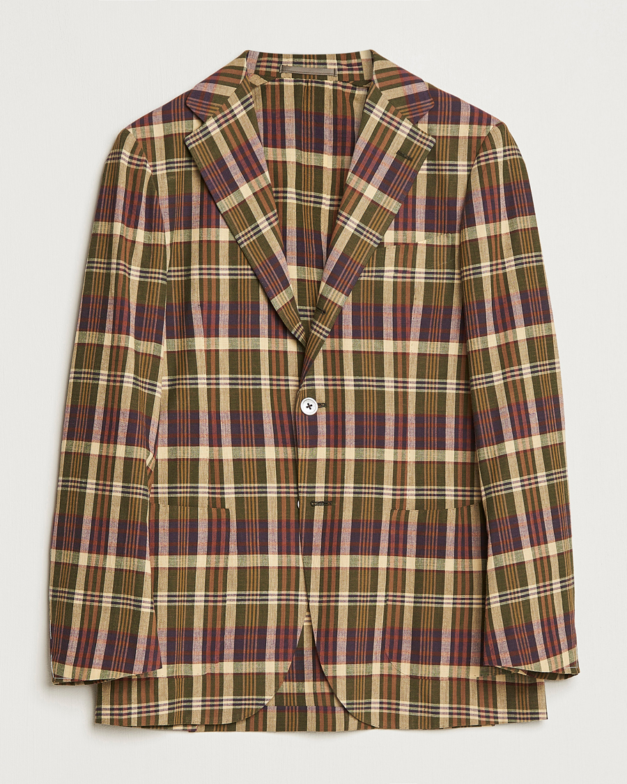 Uomini | Blazers | Beams F | Patch Pocket Blazer Dark Brown Madras