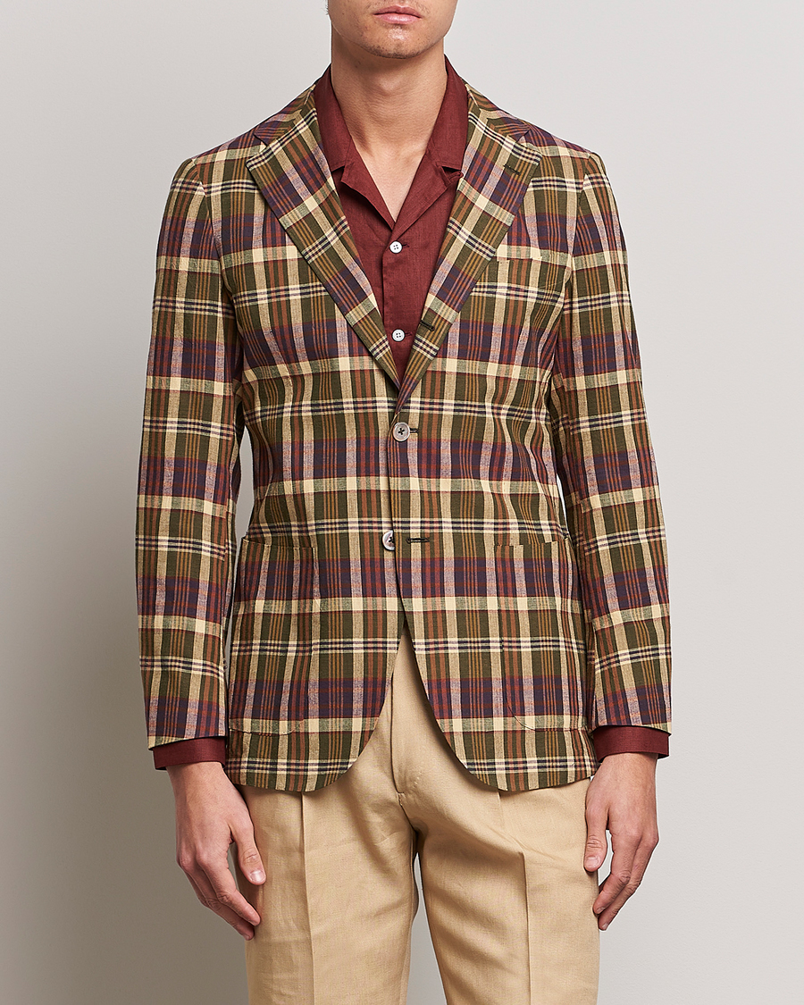 Uomini | Blazers | Beams F | Patch Pocket Blazer Dark Brown Madras