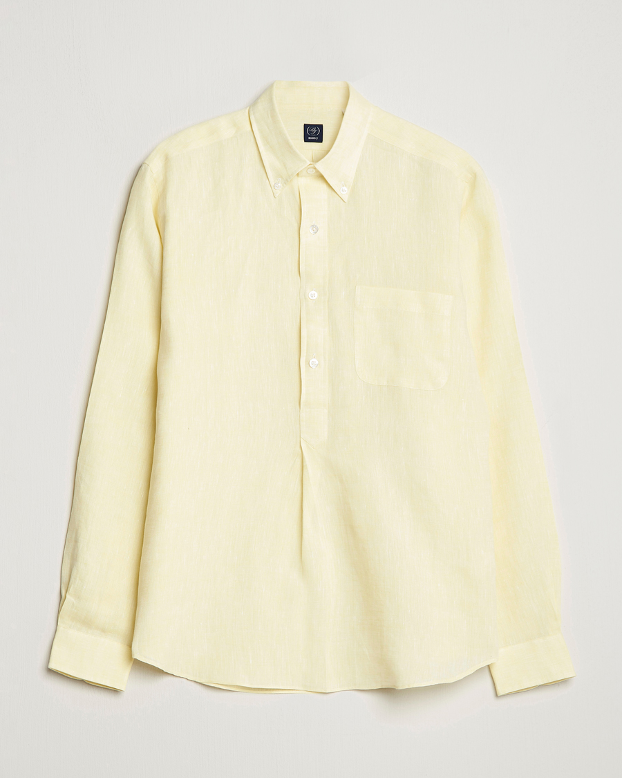 Uomini | Camicie | Beams F | Button Down Pullover Shirt Yellow