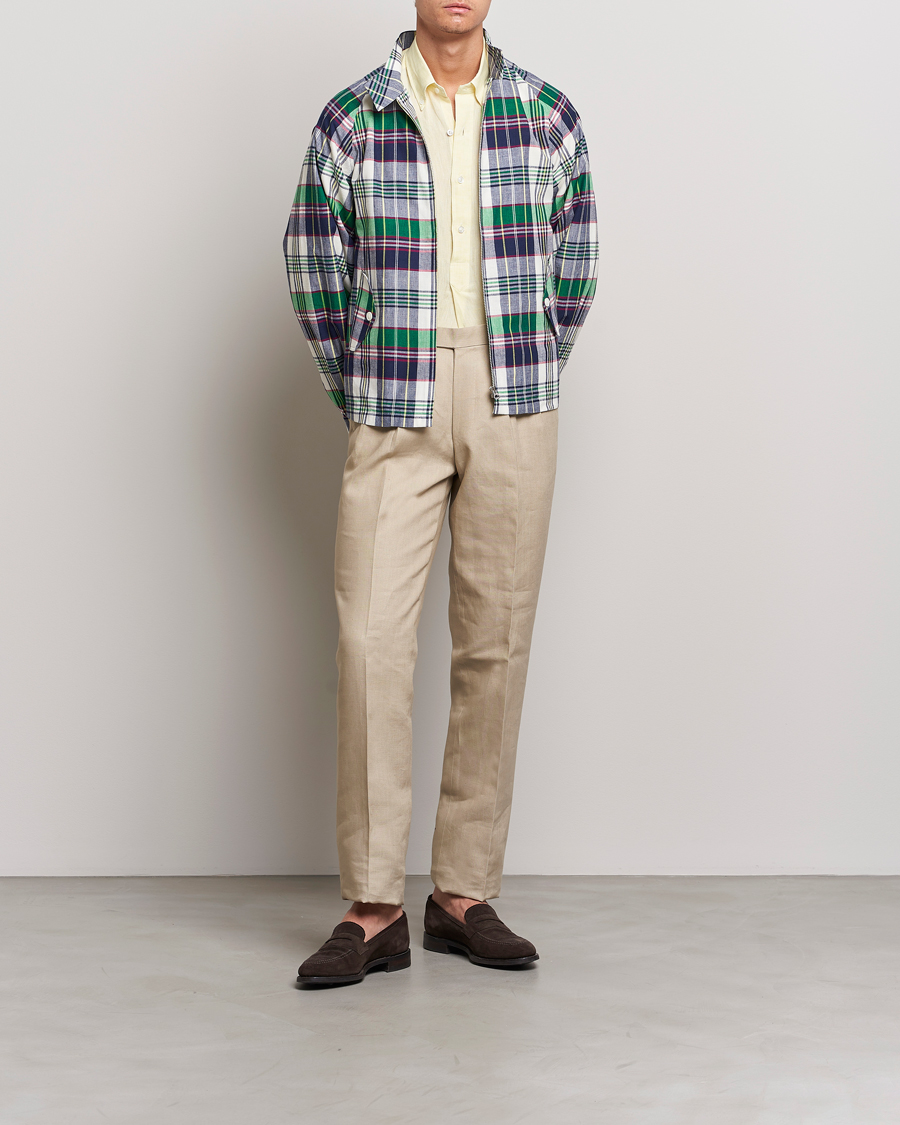 Uomini | Giacche | Beams F | Driving Blouson Blue Madras