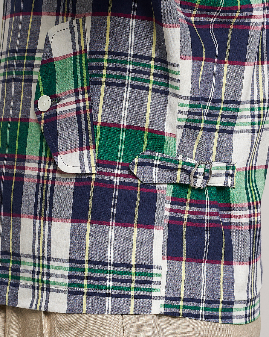 Uomini | Giacche | Beams F | Driving Blouson Blue Madras