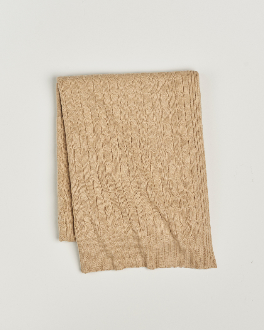 Uomini | Ralph Lauren Home Cable Knitted Cashmere Throw Chamoiz | Ralph Lauren Home | Cable Knitted Cashmere Throw Chamoiz