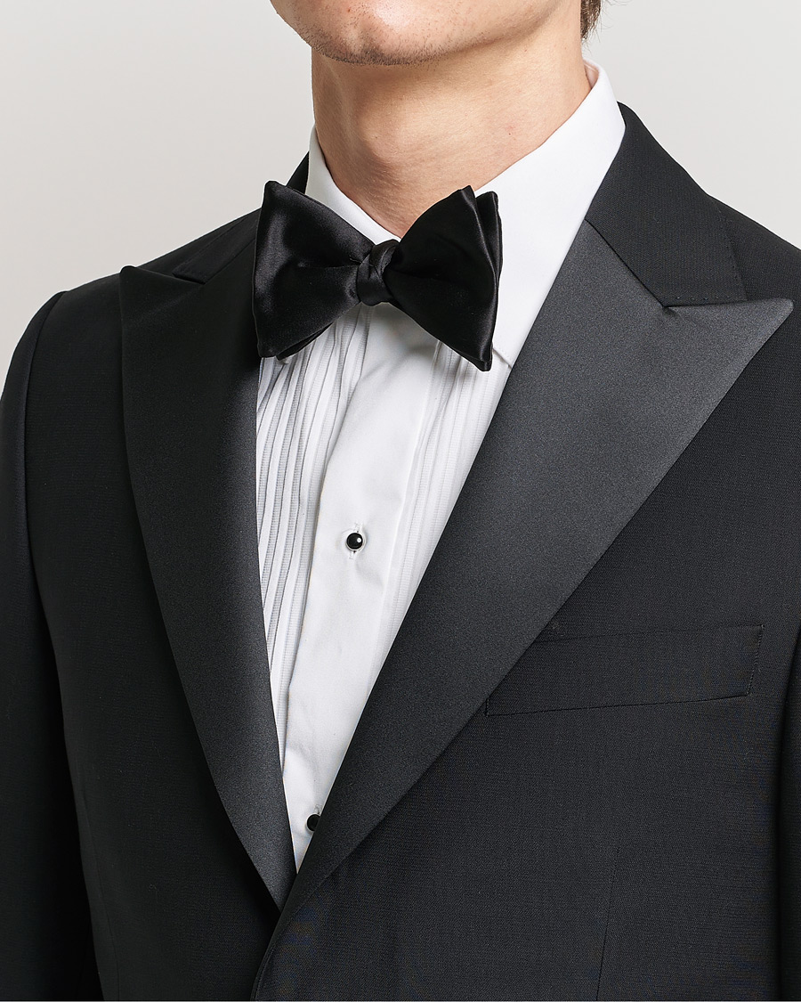 Uomini | Eton Self-Tie Silk Bow Tie Black | Eton | Self-Tie Silk Bow Tie Black