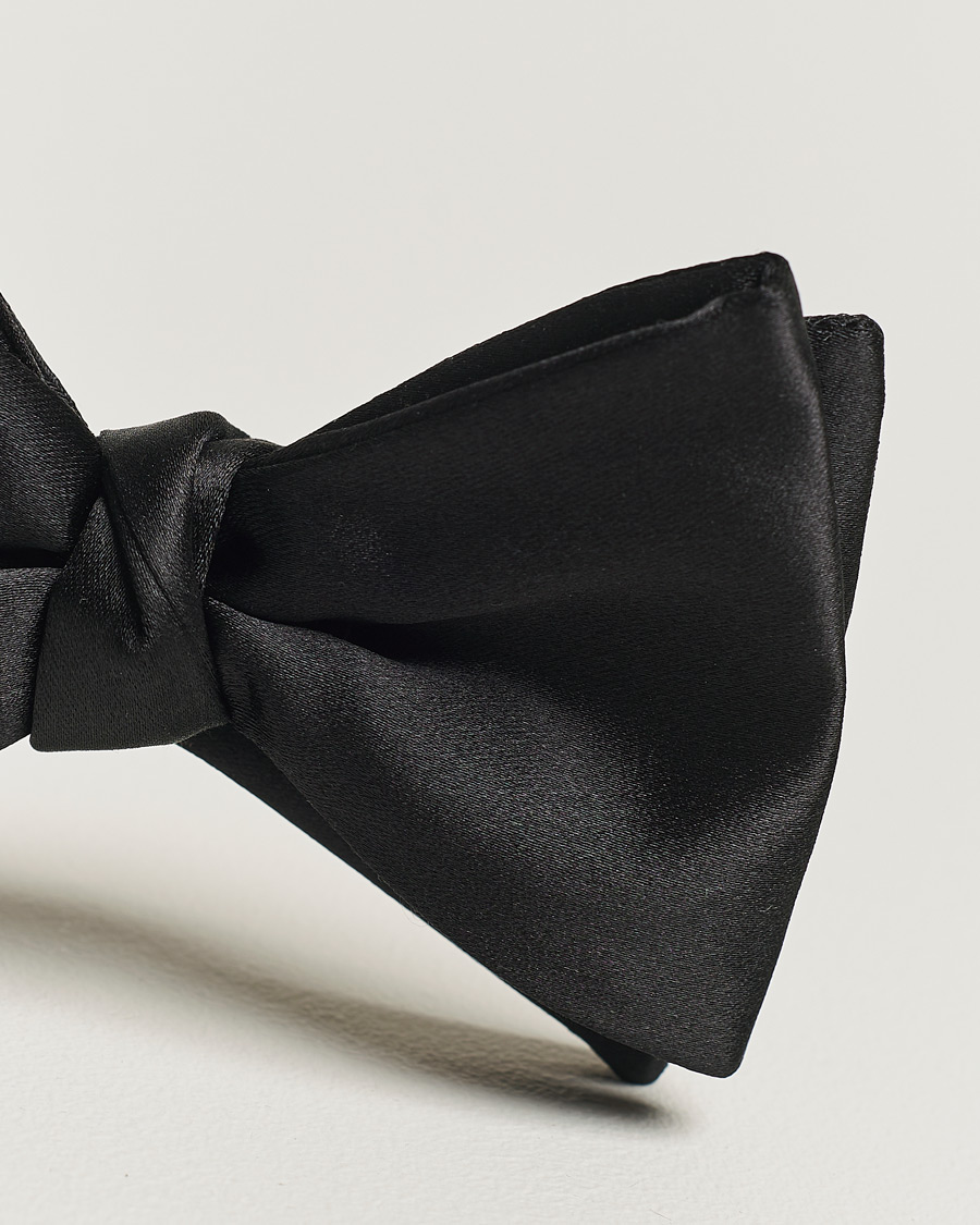 Uomini | Eton Self-Tie Silk Bow Tie Black | Eton | Self-Tie Silk Bow Tie Black