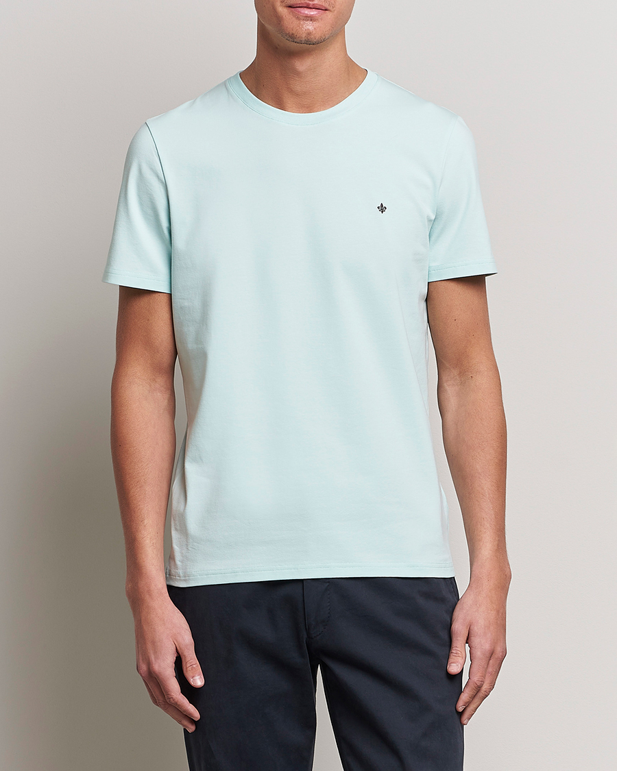 Uomini | T-shirt | Morris | James Cotton T-Shirt Turquoise