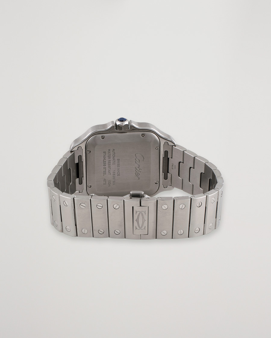 Uomini | Pre-Owned & Vintage Watches | Cartier Pre-Owned | Santos De Cartier Steel White