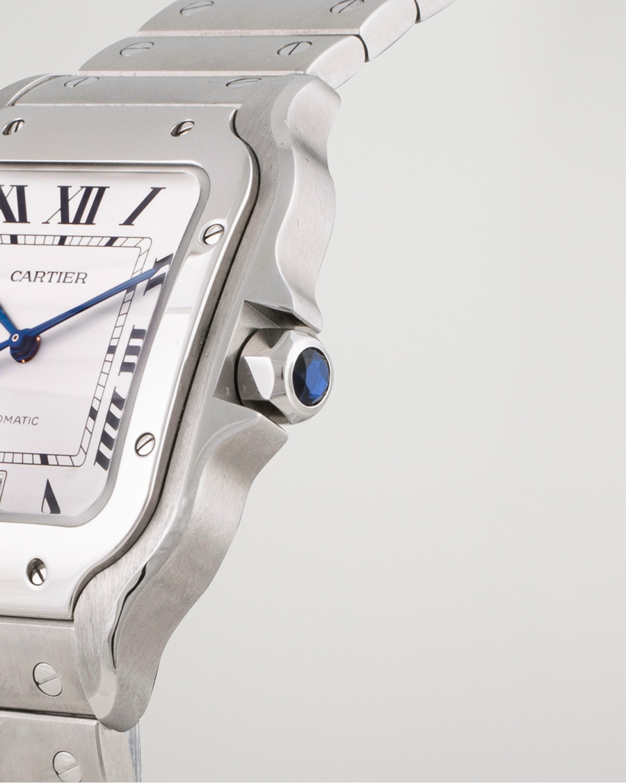 Uomini | Pre-Owned & Vintage Watches | Cartier Pre-Owned | Santos De Cartier Steel White