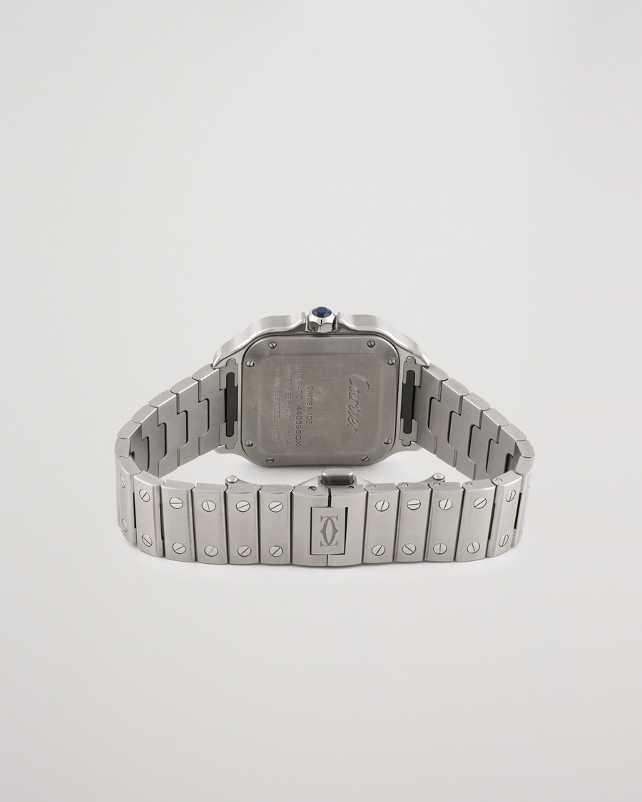 Uomini | Pre-Owned & Vintage Watches | Cartier Pre-Owned | Santos De Cartier WSSA0029 Steel White