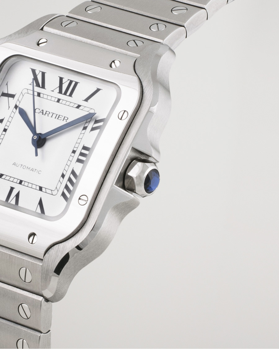 Uomini | Pre-Owned & Vintage Watches | Cartier Pre-Owned | Santos De Cartier WSSA0029 Steel White