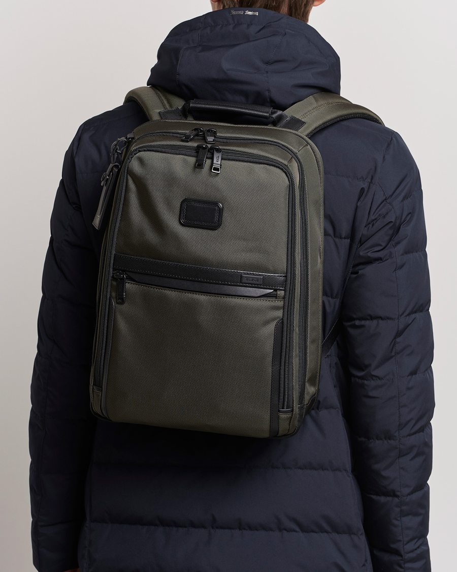 Uomini | TUMI Alpha 3 Slim Backpack Olive Night | TUMI | Alpha 3 Slim Backpack Olive Night