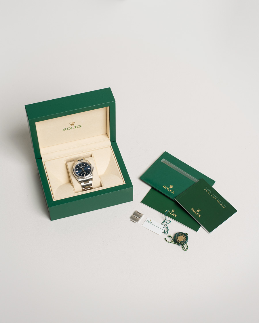 Uomini | Pre-Owned & Vintage Watches | Rolex Pre-Owned | Oyster Perpetual 36 126000 Steel Blue