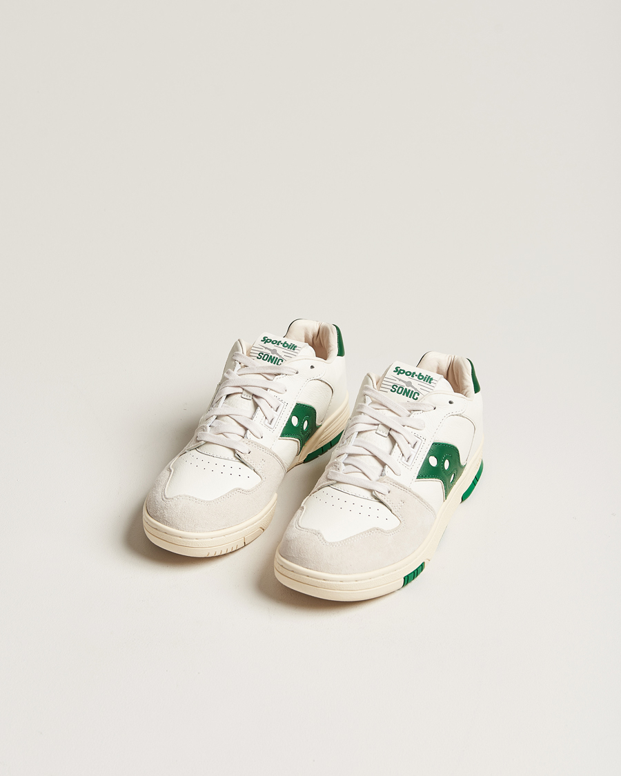 Uomini | Saucony Sonic Vintage Leather Sneaker White | Saucony | Sonic Vintage Leather Sneaker White