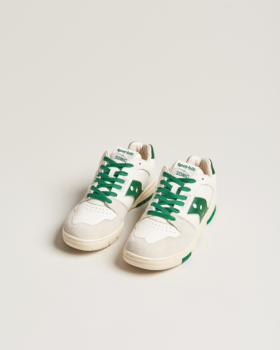 Uomini | Saucony Sonic Vintage Leather Sneaker White | Saucony | Sonic Vintage Leather Sneaker White