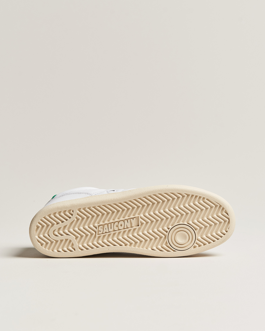 Uomini | Saucony Jazz Court Leather Sneaker White/Green | Saucony | Jazz Court Leather Sneaker White/Green