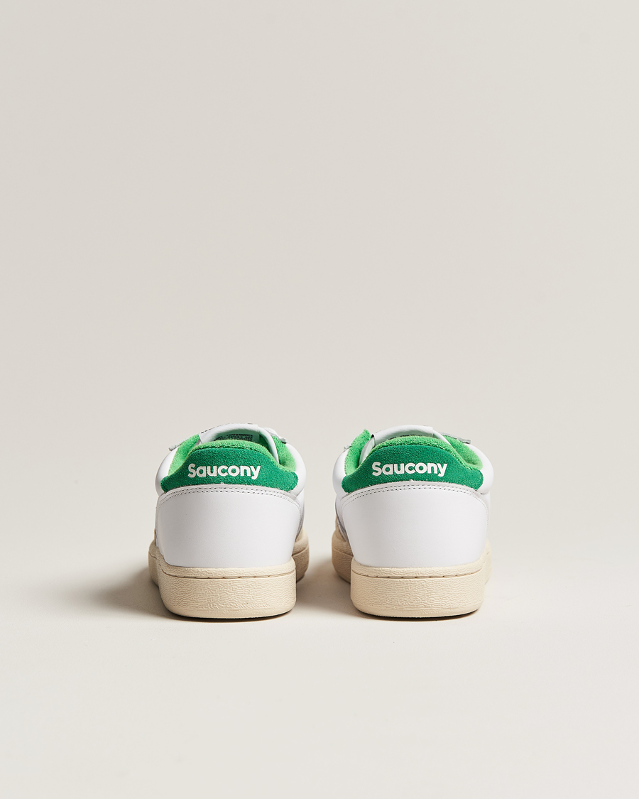 Uomini | Saucony Jazz Court Leather Sneaker White/Green | Saucony | Jazz Court Leather Sneaker White/Green