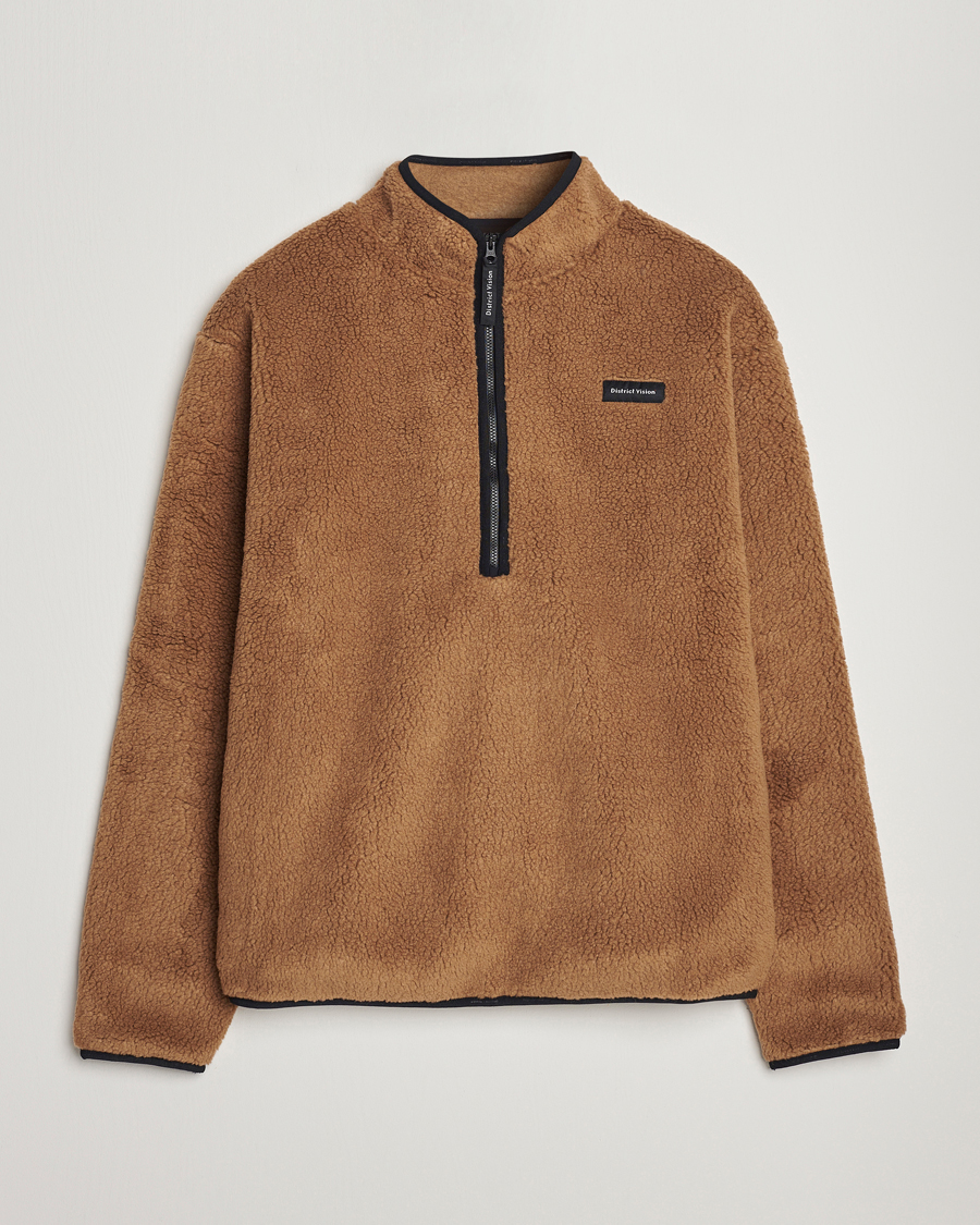 Uomini | Maglieria | District Vision | Doug Half Zip Fleece Sand