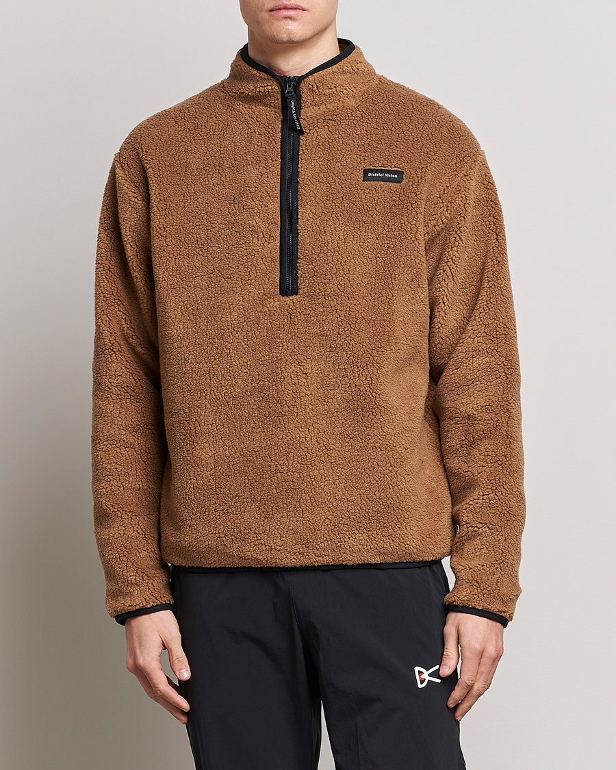 Uomini | Maglieria | District Vision | Doug Half Zip Fleece Sand