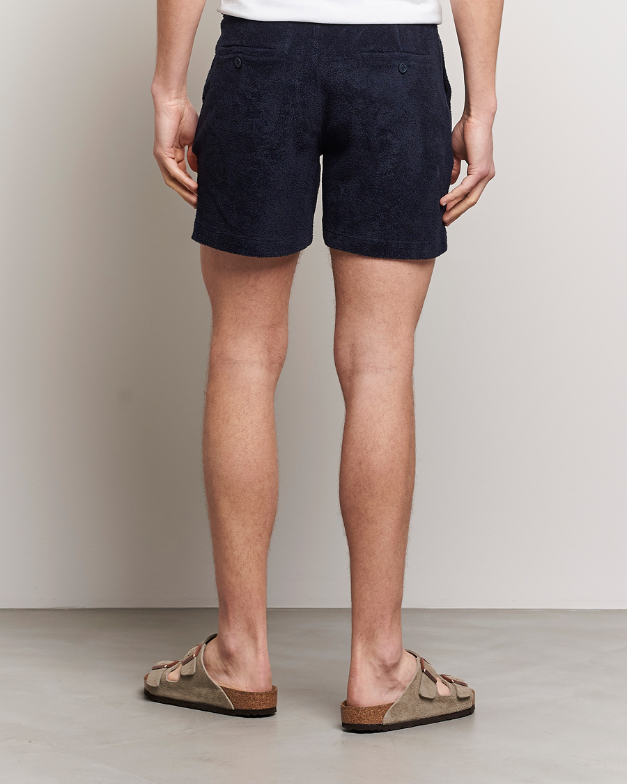Uomini | Pantaloncini | Orlebar Brown | Bulldog Towelling Shorts Night Iris