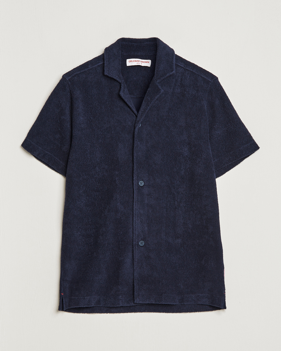 Uomini | Camicie | Orlebar Brown | Howell Short Sleeve Terry Shirt Night Iris