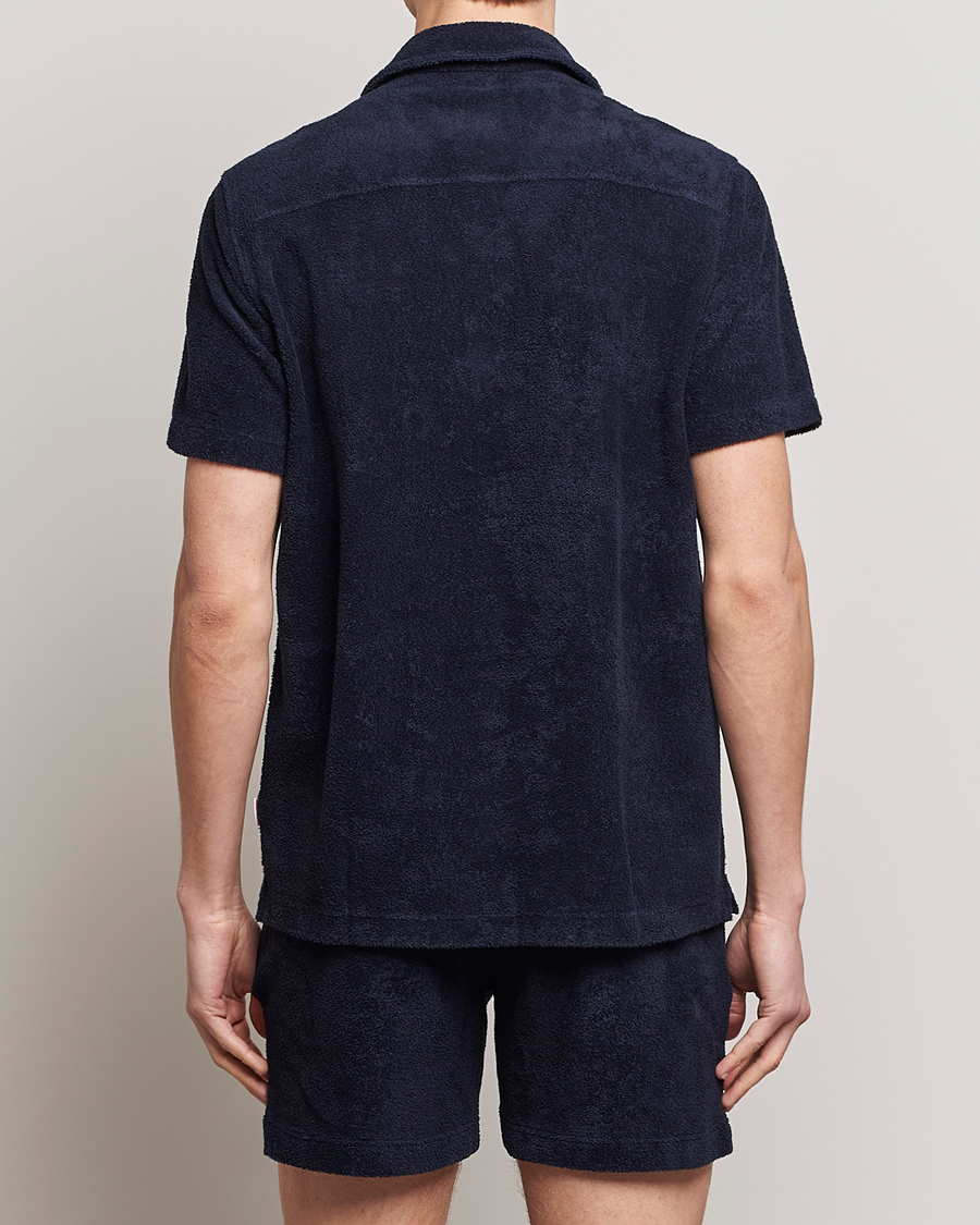 Uomini | Camicie | Orlebar Brown | Howell Short Sleeve Terry Shirt Night Iris