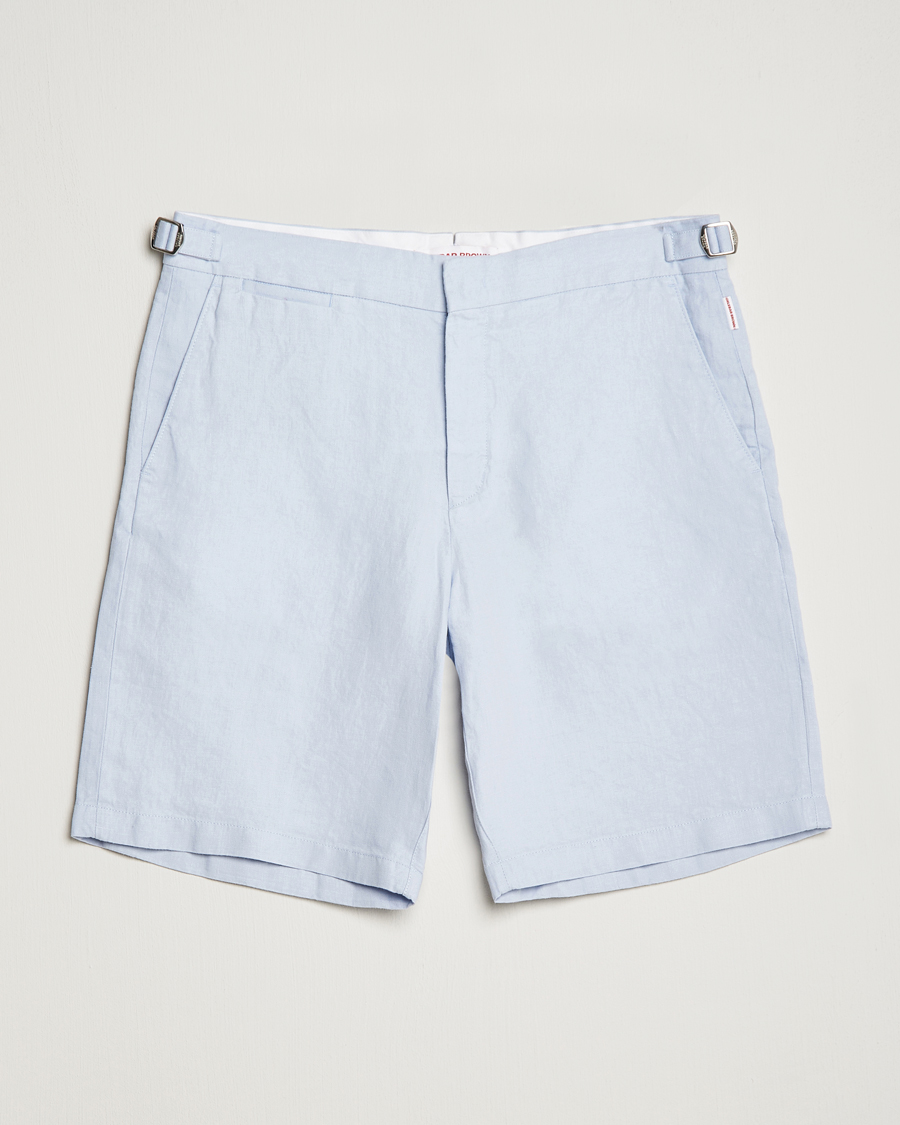 Uomini | Pantaloncini | Orlebar Brown | Norwich Linen Shorts Light Island Sky