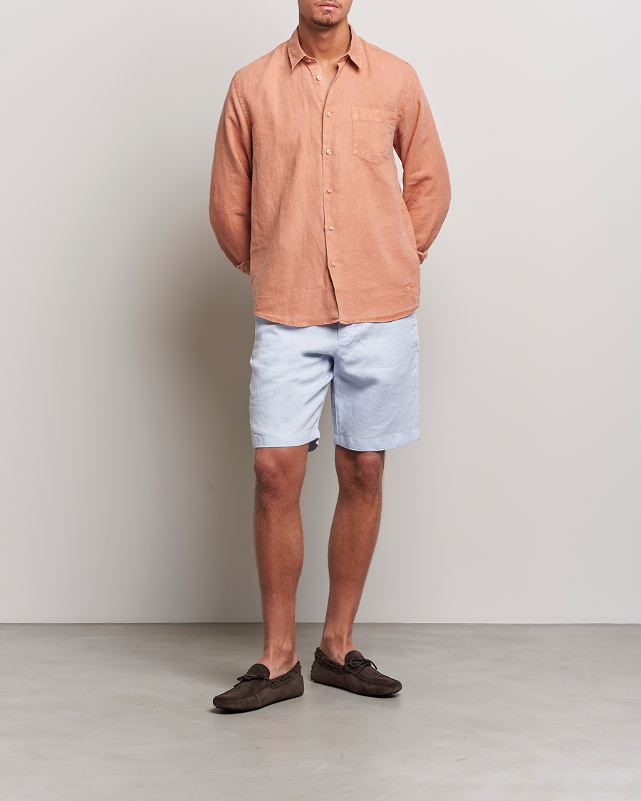 Uomini | Pantaloncini | Orlebar Brown | Norwich Linen Shorts Light Island Sky