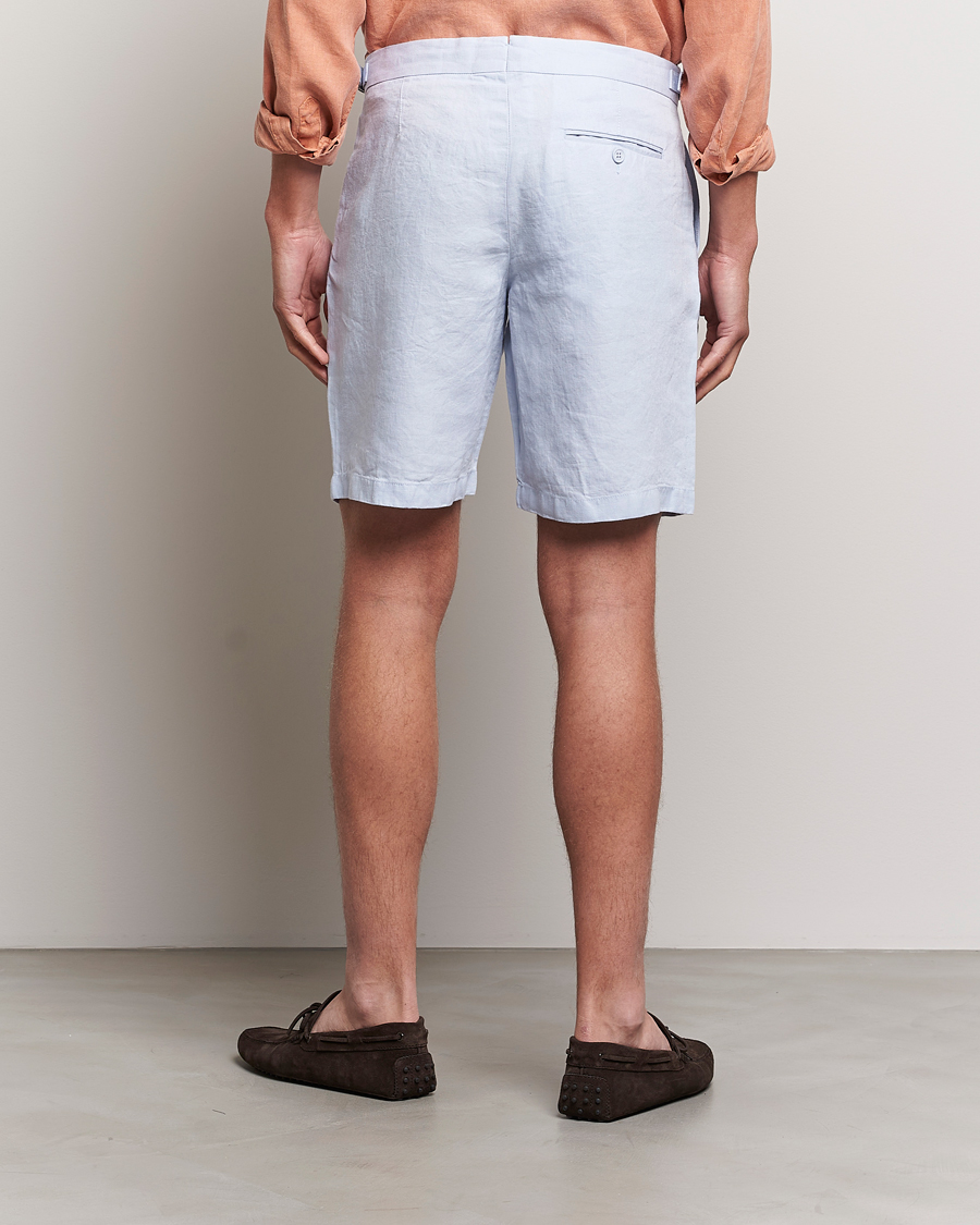 Uomini | Pantaloncini | Orlebar Brown | Norwich Linen Shorts Light Island Sky