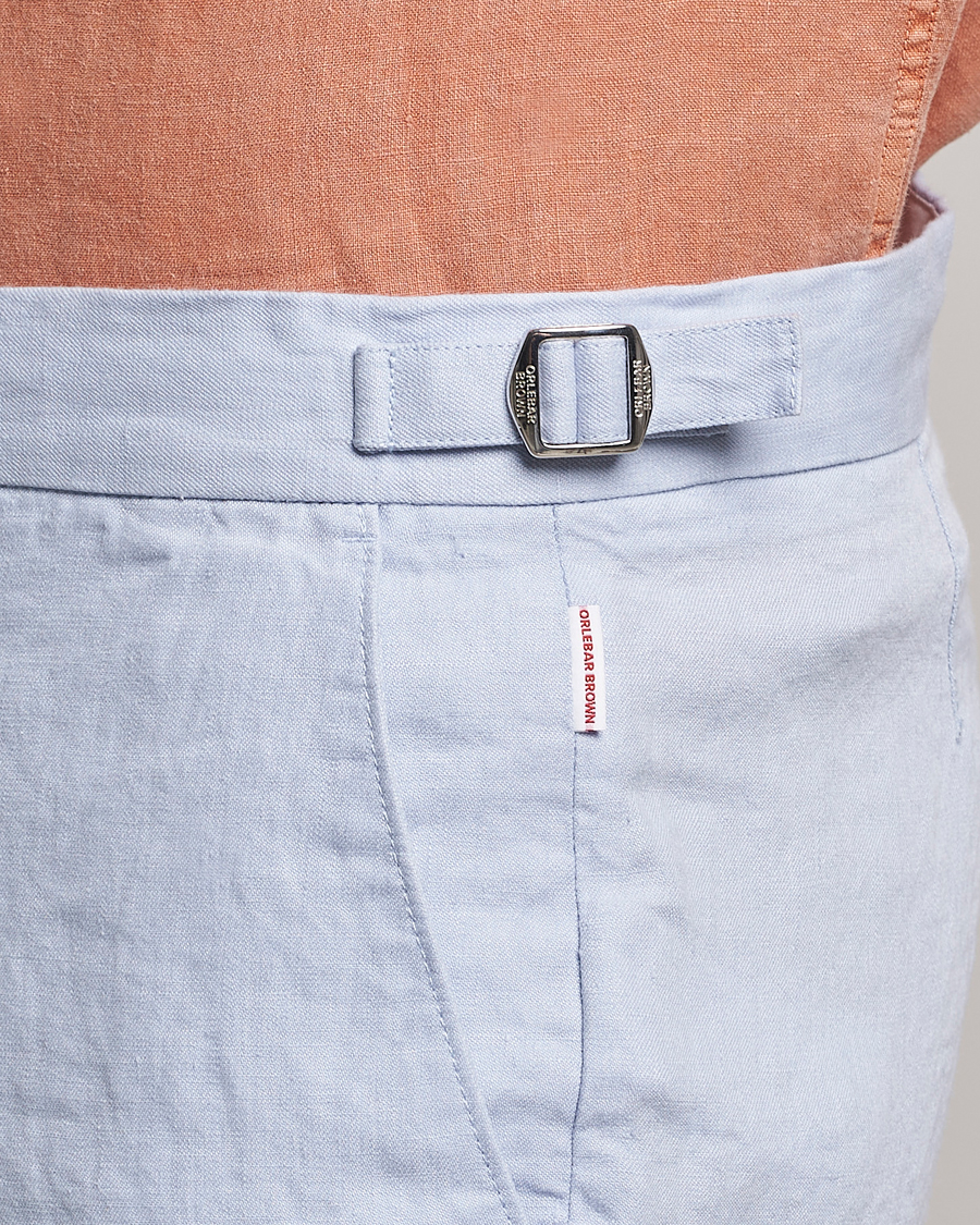 Uomini | Pantaloncini | Orlebar Brown | Norwich Linen Shorts Light Island Sky