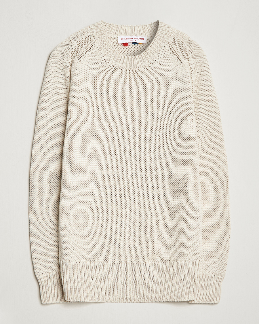 Uomini | Maglieria | Orlebar Brown | Lippen Organic Cotton Sweatshirt White Sand