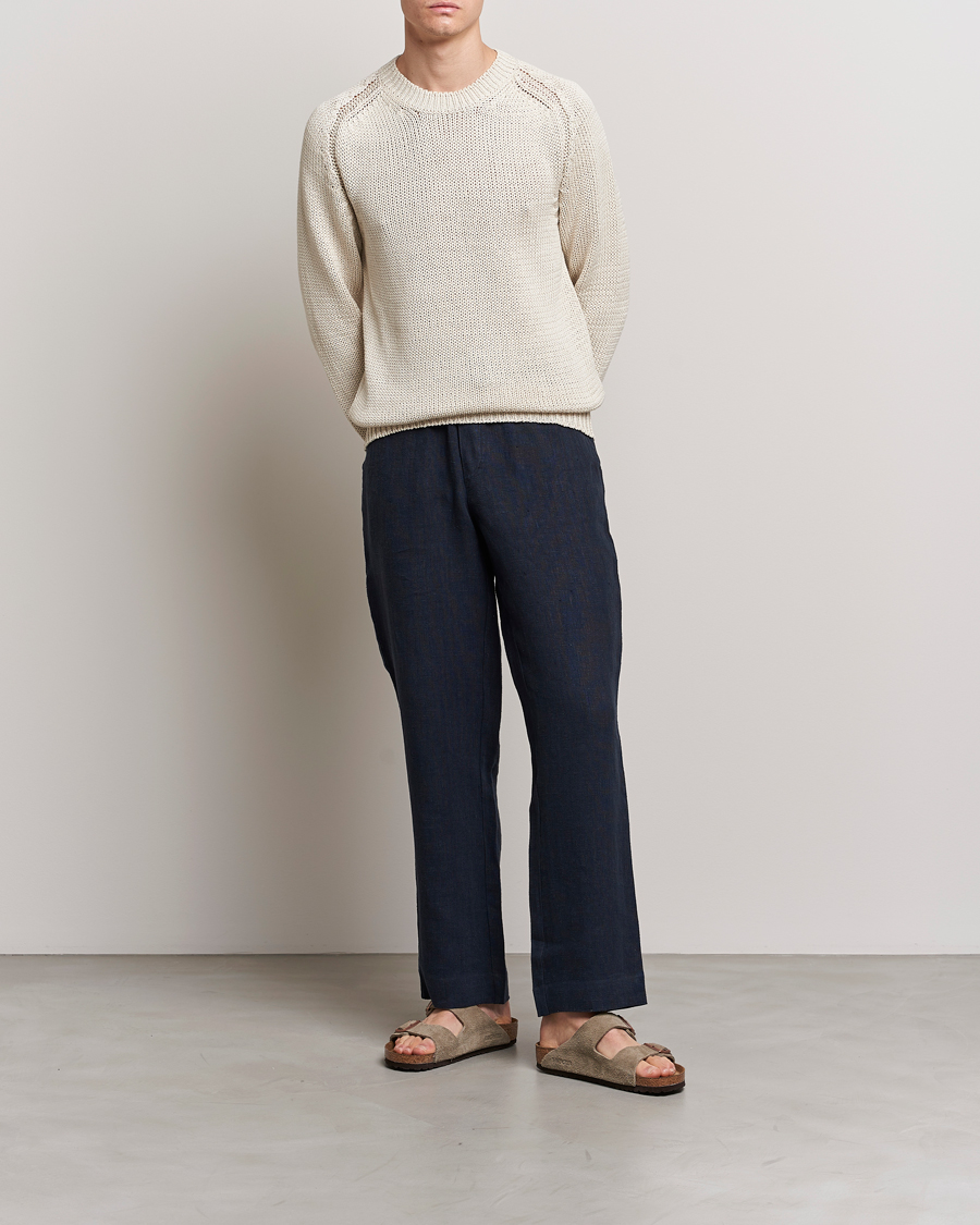 Uomini | Maglieria | Orlebar Brown | Lippen Organic Cotton Sweatshirt White Sand