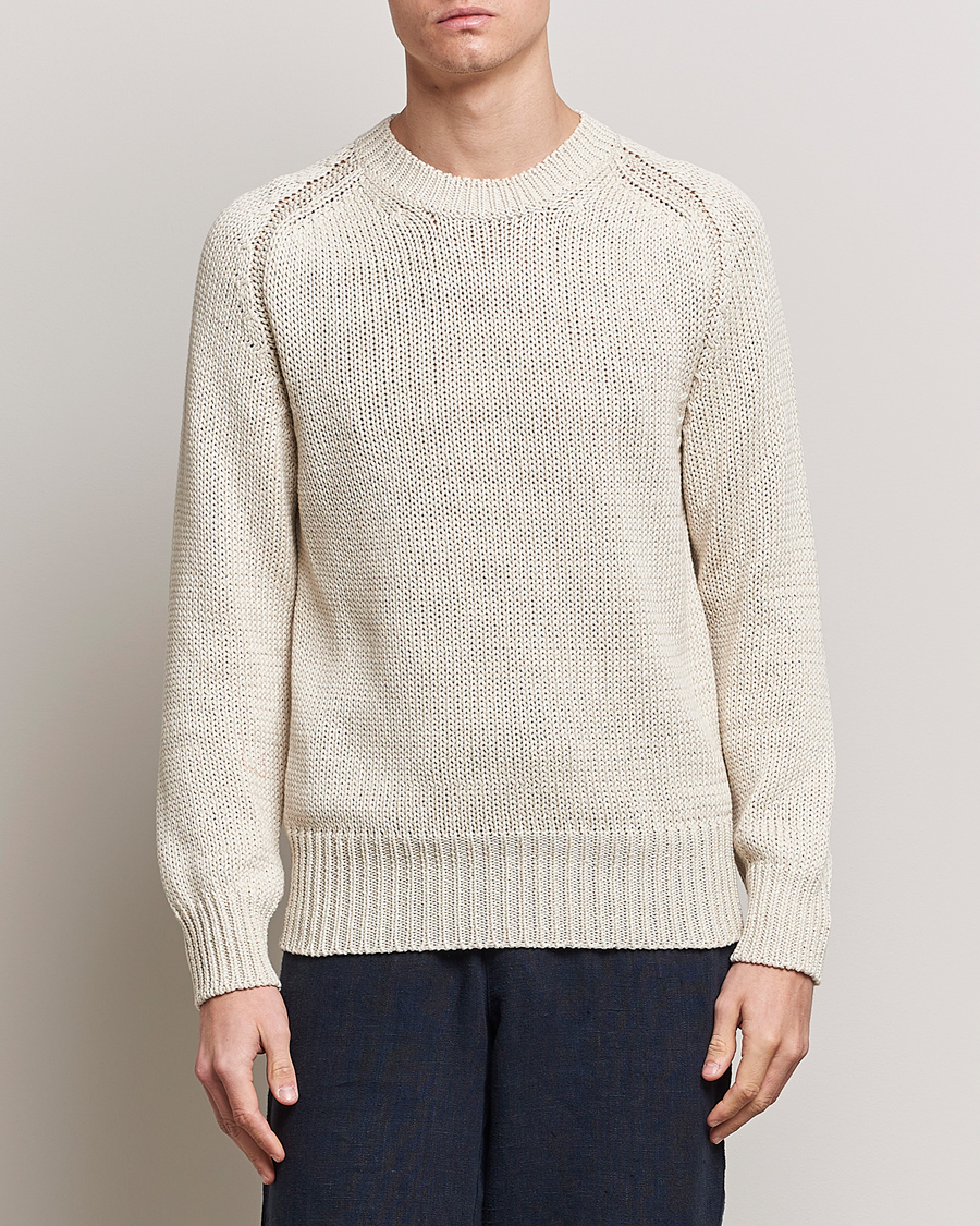 Uomini | Maglieria | Orlebar Brown | Lippen Organic Cotton Sweatshirt White Sand