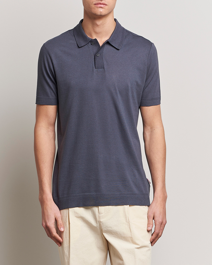 Uomini | Polo | Orlebar Brown | Jarrett Knitted Rib Polo Piranha Grey