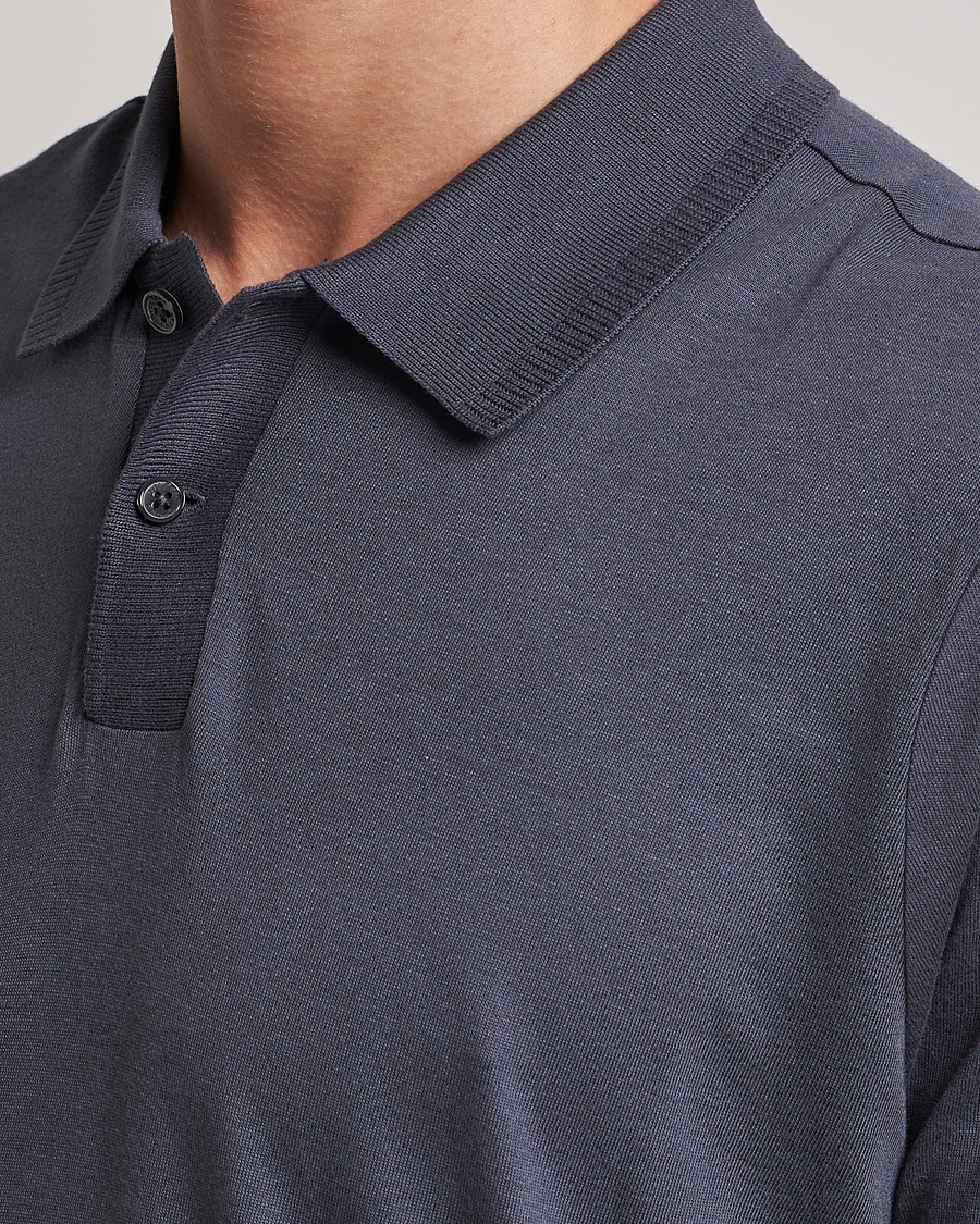 Uomini | Polo | Orlebar Brown | Jarrett Knitted Rib Polo Piranha Grey