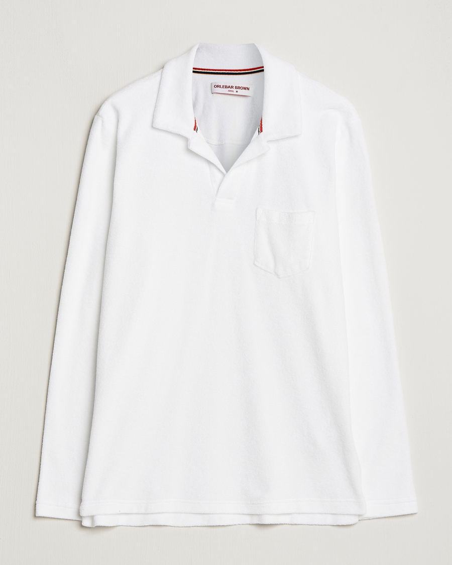 Uomini | Maglieria | Orlebar Brown | Terry Long Sleeve OB Stripe White