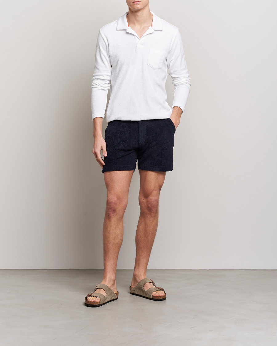 Uomini | Maglieria | Orlebar Brown | Terry Long Sleeve OB Stripe White