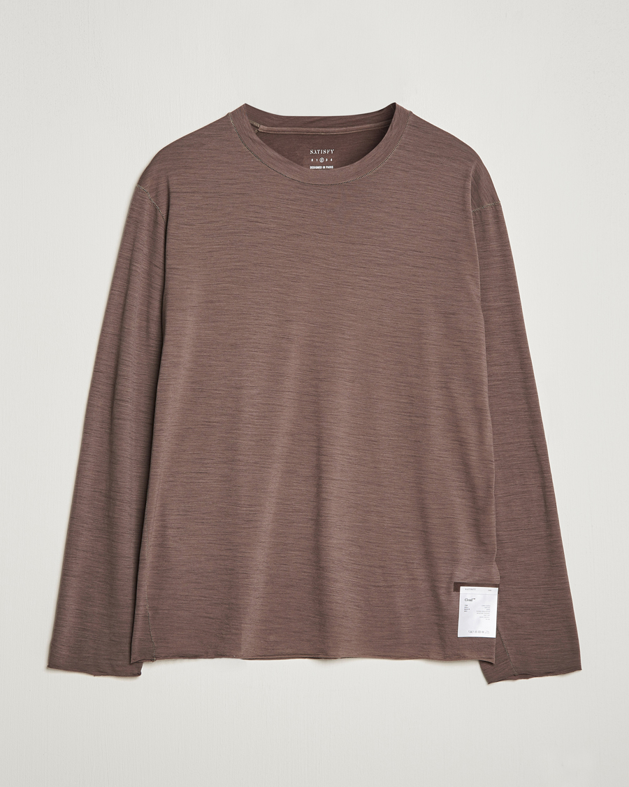 Uomini | T-shirt | Satisfy | CloudMerino Long Tee Warm Stone