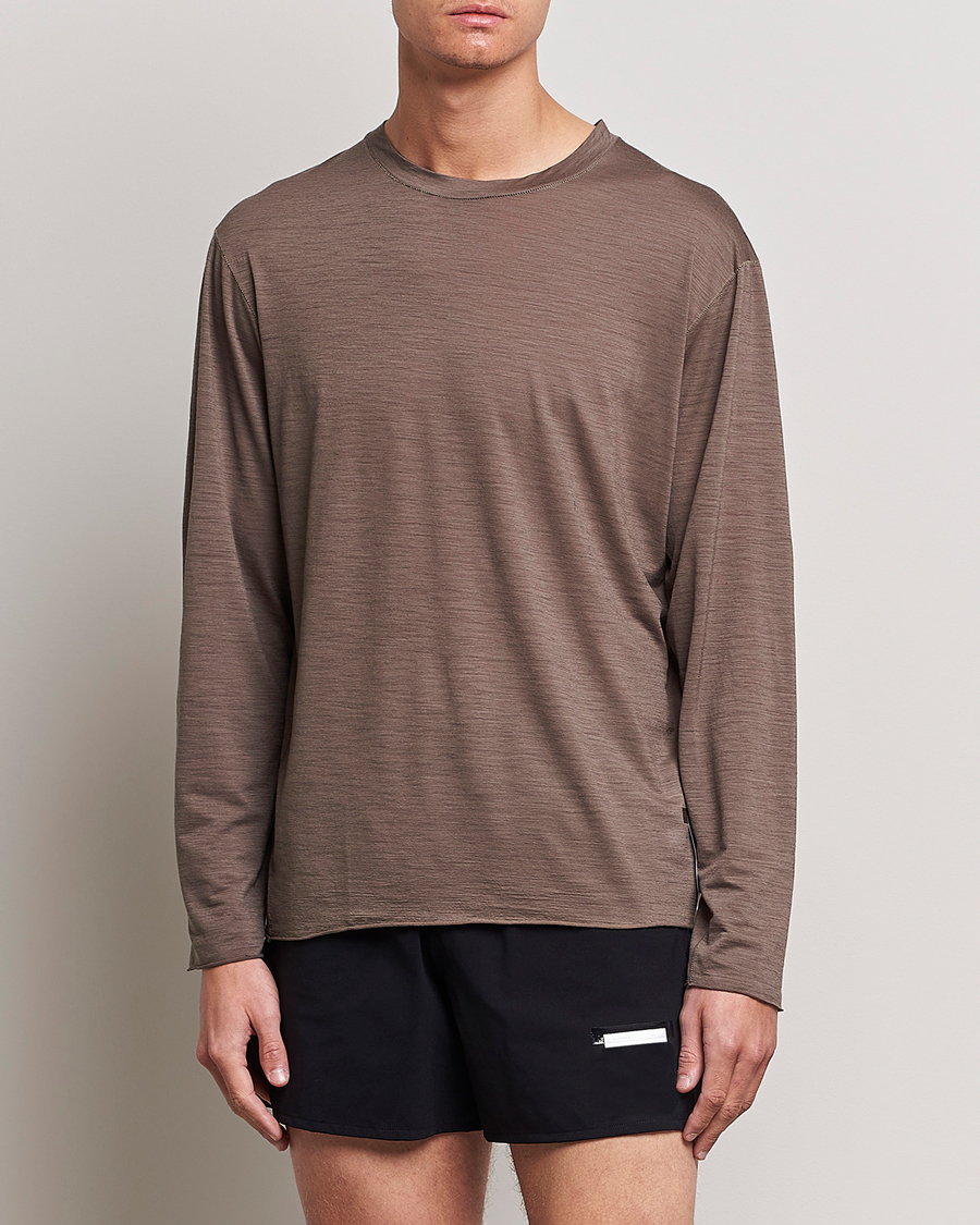 Uomini | T-shirt | Satisfy | CloudMerino Long Tee Warm Stone
