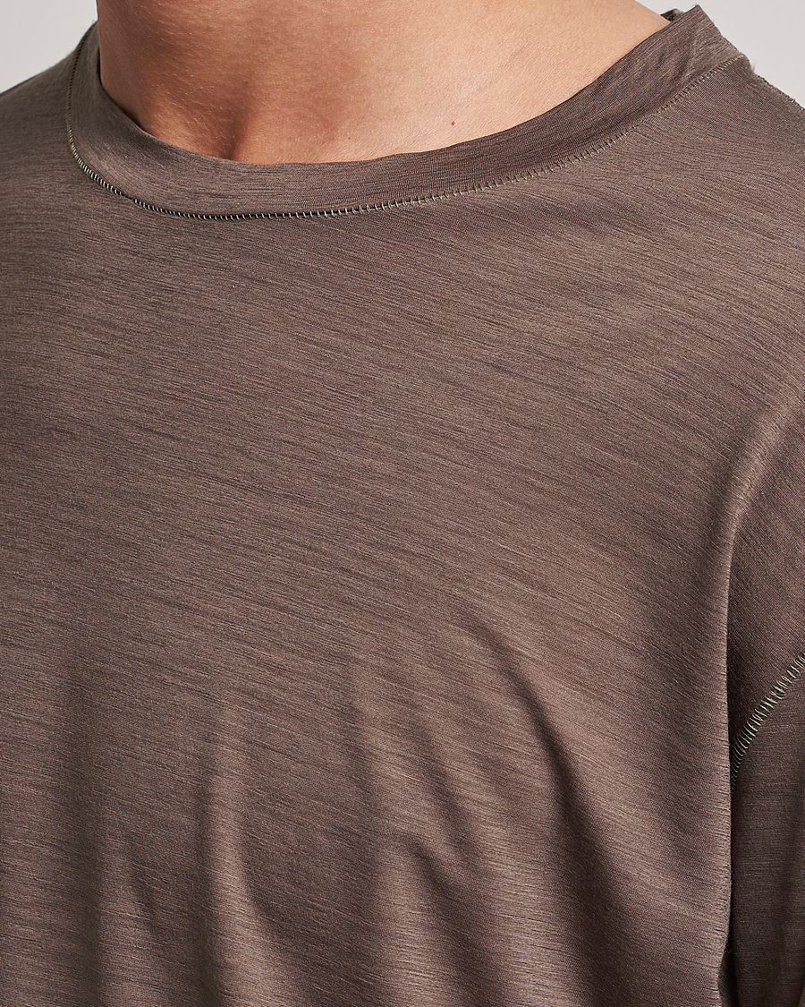 Uomini | T-shirt | Satisfy | CloudMerino Long Tee Warm Stone