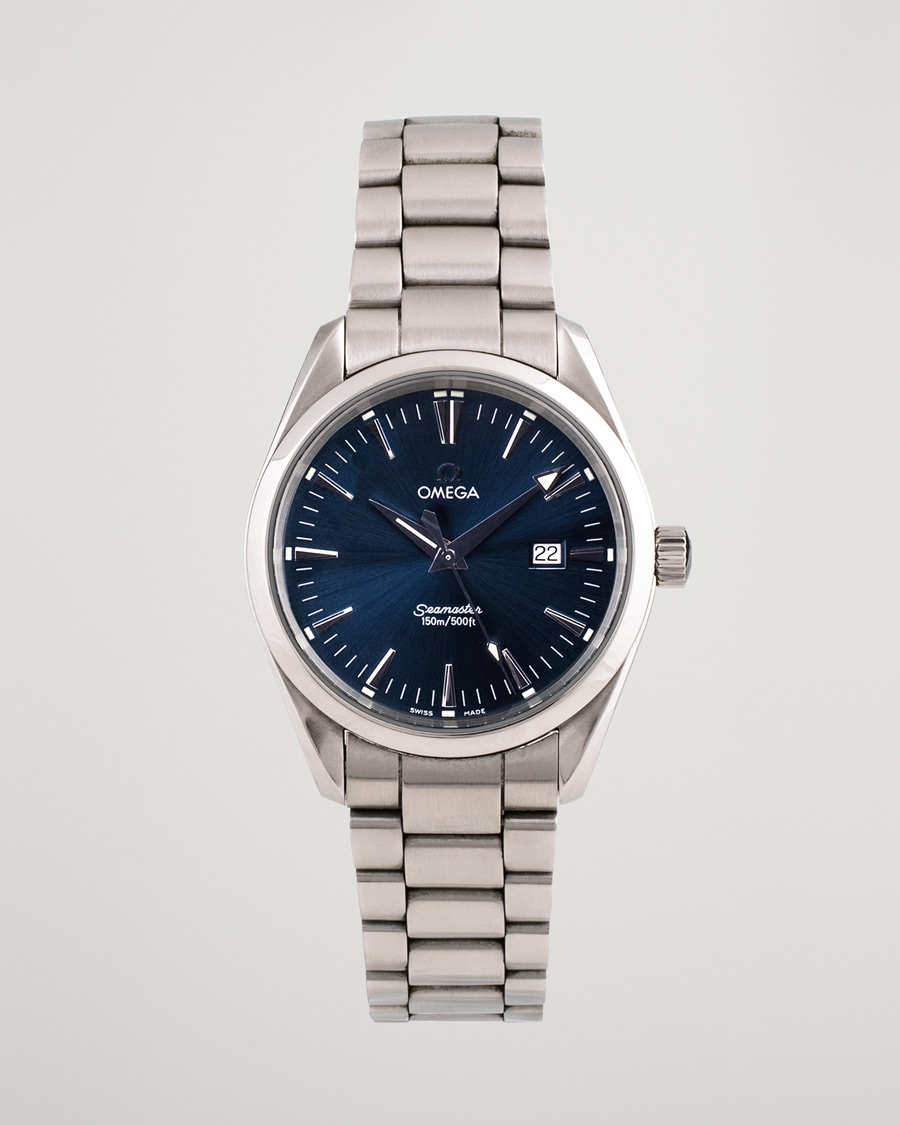 Uomini | Pre-Owned & Vintage Watches | Omega Pre-Owned | Seamaster Aqua Terra 2517.80.00 Steel Blue