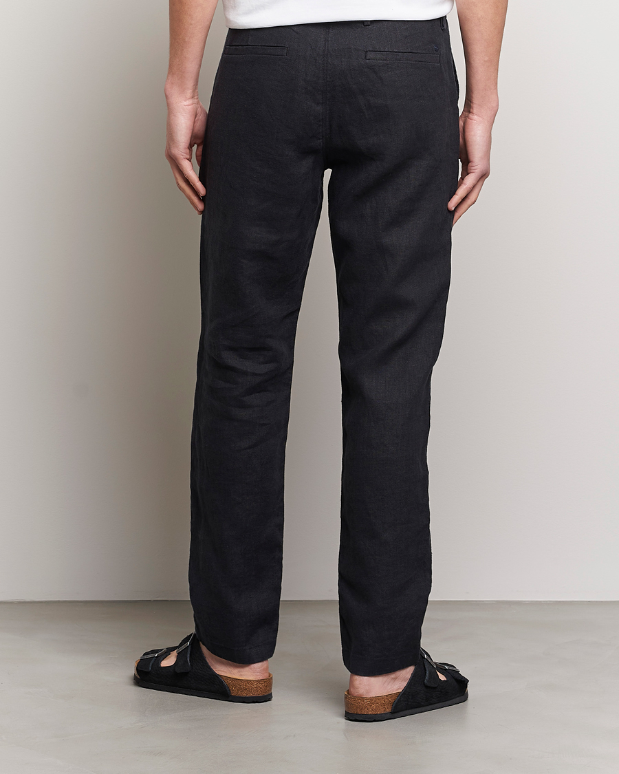 Uomini | Pantaloni | NN07 | Karl Linen Trousers Black