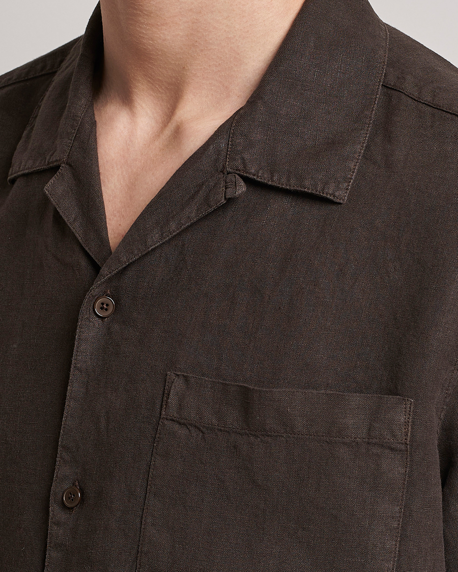 Uomini | Camicie | NN07 | Julio Linen Resort Shirt Brown
