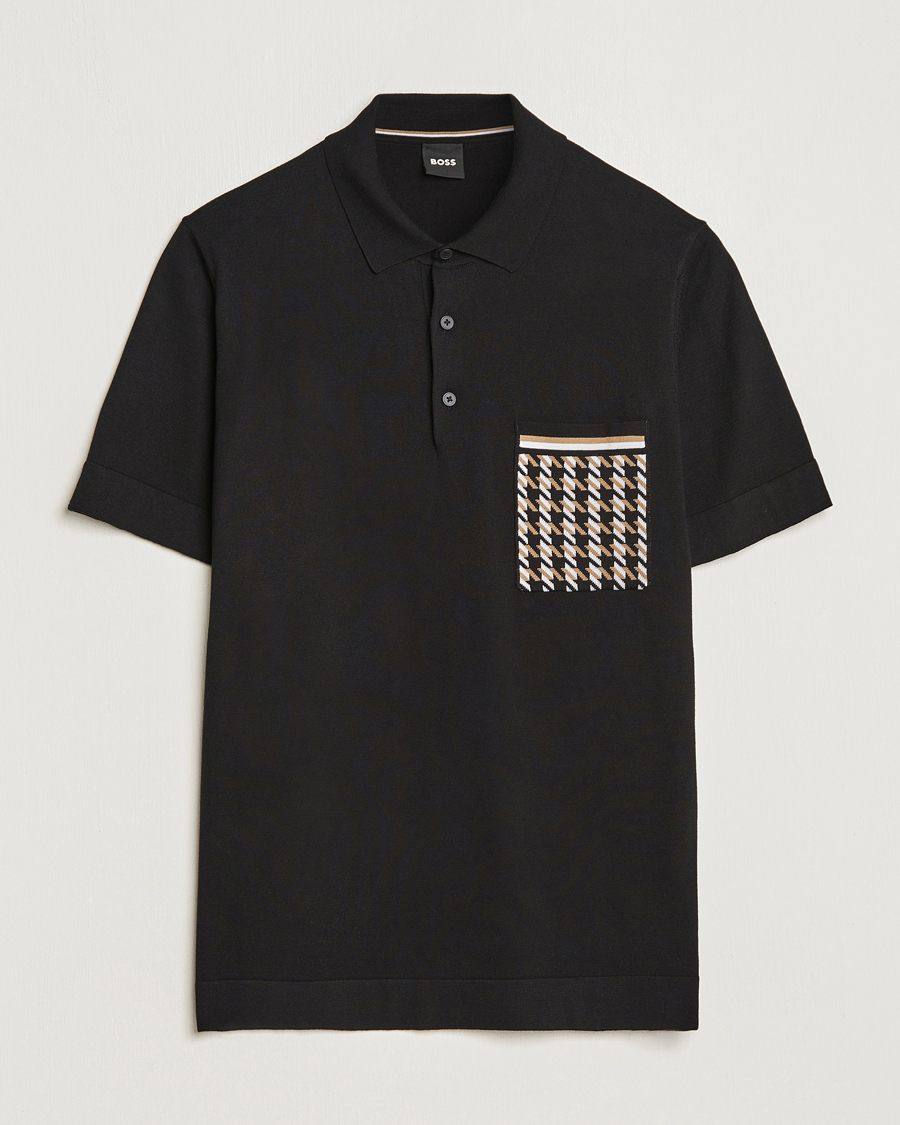 Uomini | Polo | BOSS BLACK | Ofiordo Checked Pocket Polo Black