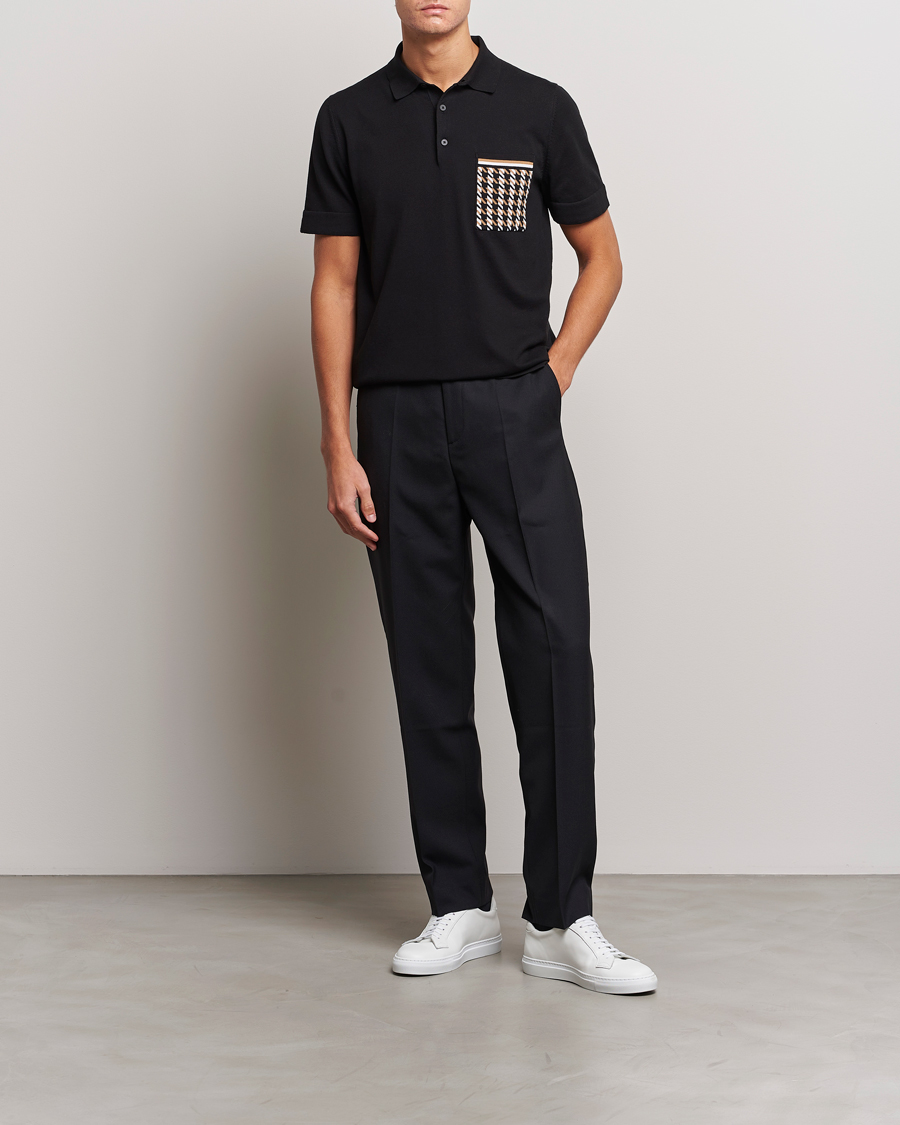 Uomini | Polo | BOSS BLACK | Ofiordo Checked Pocket Polo Black