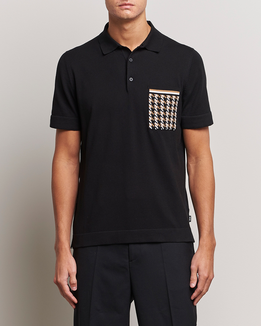 Uomini | Polo | BOSS BLACK | Ofiordo Checked Pocket Polo Black