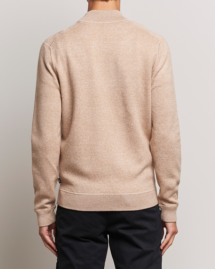 Uomini | Maglieria | BOSS BLACK | Onorto Full Zip Sweater Medium Beige