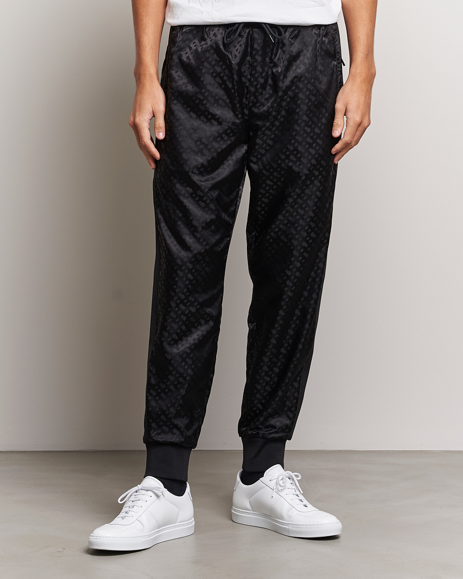 Uomini | Pantaloni | BOSS BLACK | Lamont Monogram Sweatpants Black
