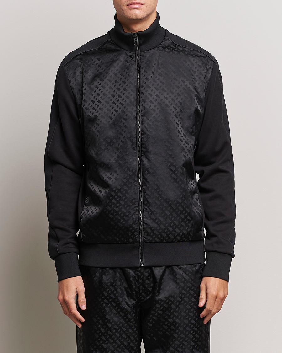 Uomini | Maglieria | BOSS BLACK | Shepherd Monogram Full Zip Sweater Black