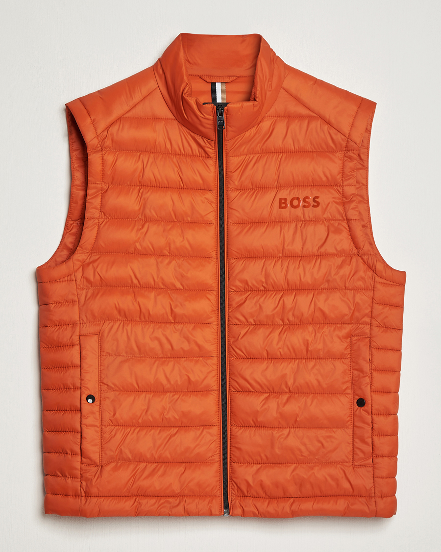 Uomini | Giacche | BOSS BLACK | Calano Down Vest Dark Orange