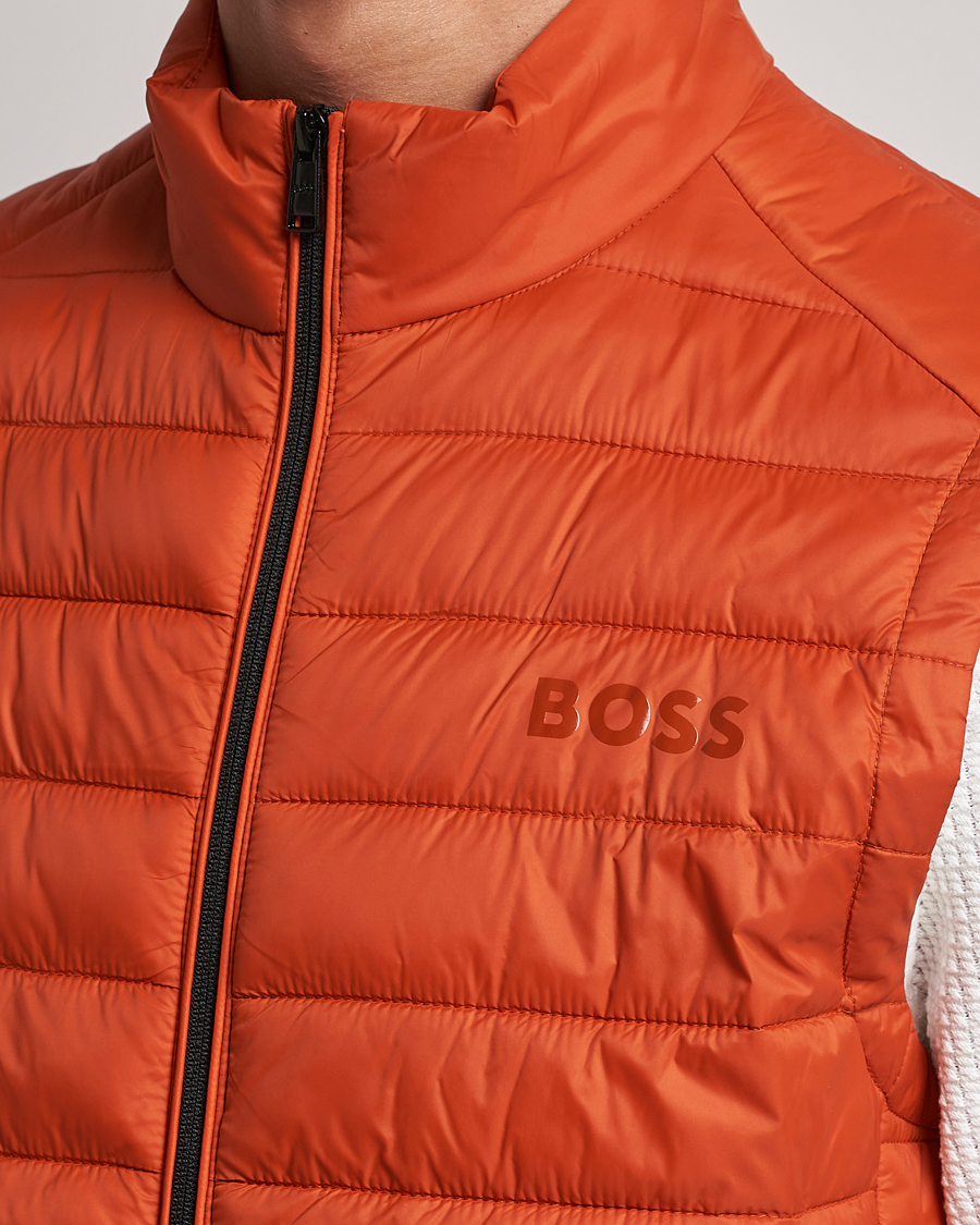 Uomini | Giacche | BOSS BLACK | Calano Down Vest Dark Orange